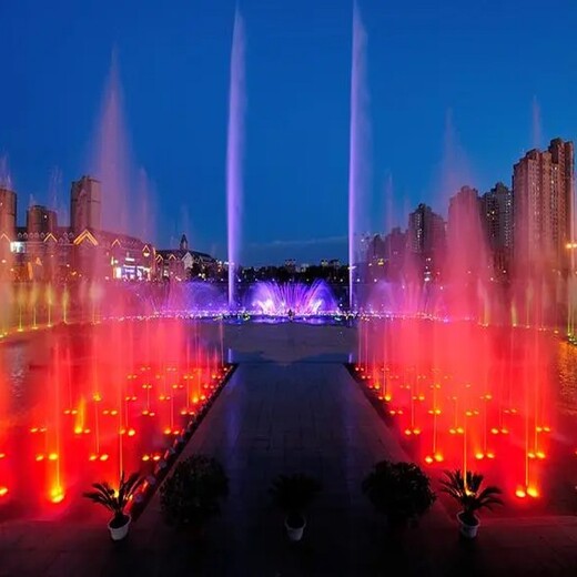 宜宾广场旱喷音乐喷泉设计,(水雾环保，水景喷泉公司）