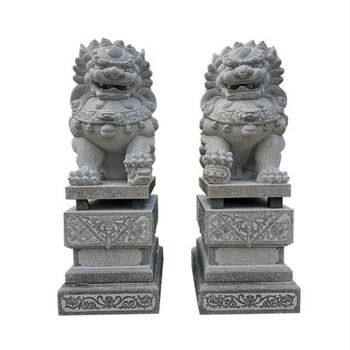 大型石雕獅子廠漢白玉石獅子一對(duì)看門鎮(zhèn)屋酒店別墅門口石雕