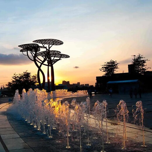 黔江中央公园音乐喷泉设计,水景喷泉安装厂家