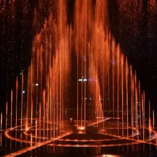 荣昌广场互动音乐喷泉安装设计,喷泉厂家