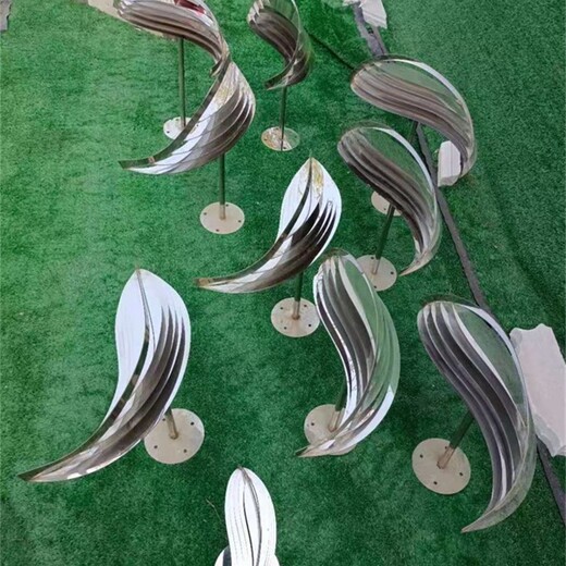 不銹鋼抽象魚群雕塑定制廠家