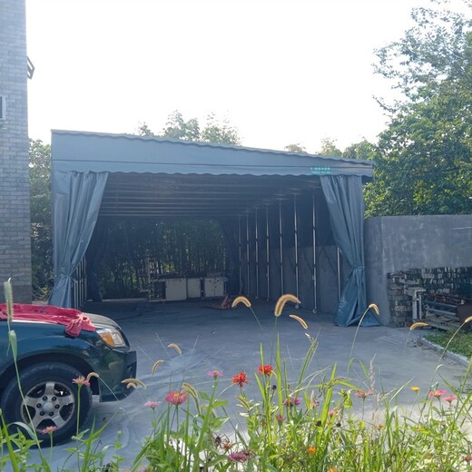 常州定制堆货场遮雨棚厂房移动顶棚,电动遮阳篷