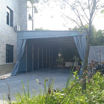 扬州制作户外电动雨篷厂房移动顶棚,空地推拉棚