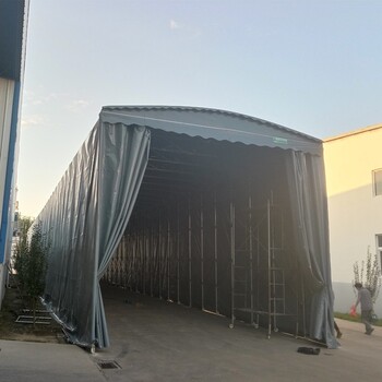 泰州制作堆货场遮雨棚厂房移动顶棚,空地推拉棚