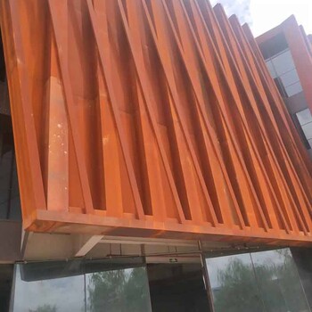 耐候鋼板幕墻鏤空雕刻焊接安裝金屬幕墻做舊耐候鋼板景觀幕墻陰刻