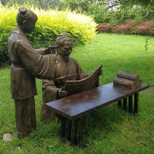 读书人物雕塑,铸铜校园文化雕塑联系方式
