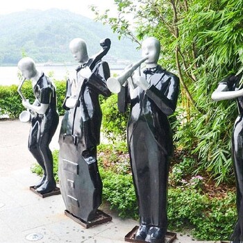 弹钢琴人物雕塑,玻璃钢音乐人物雕塑设计