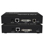 300米DVI音视频USB2.0KVM延长器带RS232串口远程控制