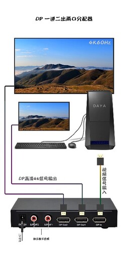 寶安視頻分配器供應商,DVI分配器SP102D雙通道
