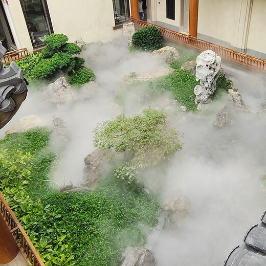 重庆公园栈道雾喷设备,雾森公司,水雾环保