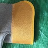棉电焊手套,黄胶袖半皮电焊耐磨工作手套