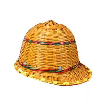 工地黄色安全帽,销售竹编藤制安全帽,大沿檐国标竹制滕帽