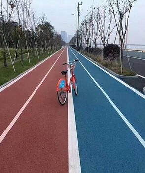 乐山旅游景区防滑步道渗水路面，小区仿工砖压花地坪铺装