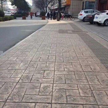 彩色混凝土壓模地坪,壓模地坪廠家材料