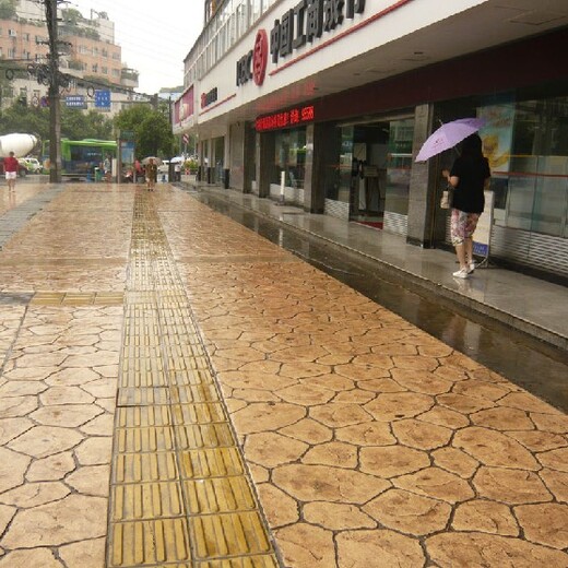 压印地坪压印混凝土,浅灰色压印混凝土地坪