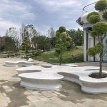 湖南郴州整体施工报价异形泰科砼坐凳花坛图片