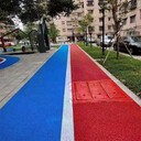 萍鄉市政無(wú)積水透水混凝土5公分路面施工方案，地坪材料樣品提供