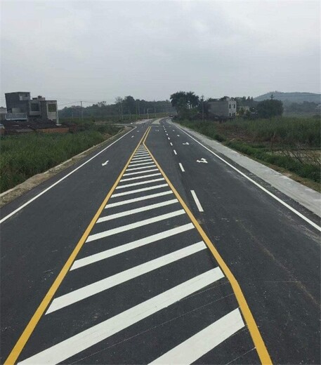 河南濮阳厂区道路划线施工道路标线