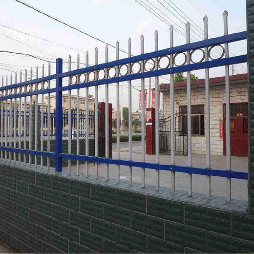 河南锌钢围墙护栏厂家工地围墙防护栏锌钢围墙防护栏杆
