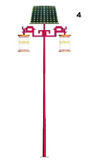藏式名族特色路灯,山南景观灯,6米太阳能路灯