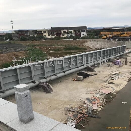 液压钢坝,钢板坝液压升降坝