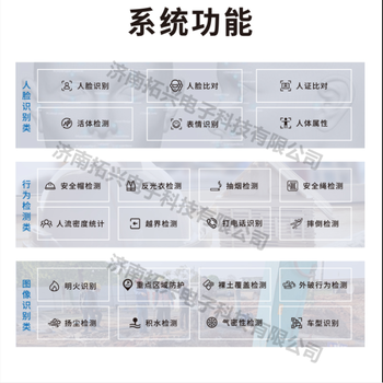 AI智能视频监控系统拓兴AI智能化行为分析智能行为分析识别法8路视频流监测支持定制