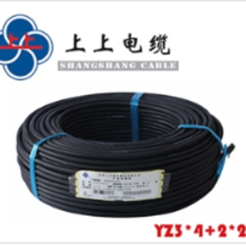 江苏上上电缆集团YZ34225平方橡套绝缘软芯电线