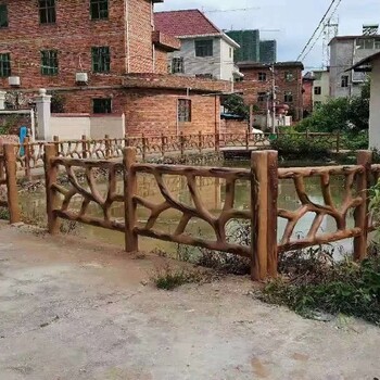 渭滨仿木水泥护栏新型水泥防护栏水泥仿古护栏生产厂家
