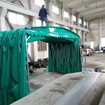 和平推拉伸縮電動雨棚工廠燒烤棚