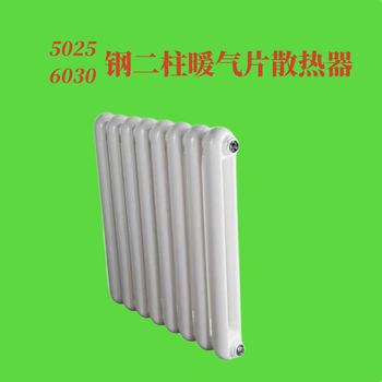 5025钢二柱暖气片,GZ206钢柱散热器,钢制柱形散热器