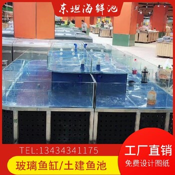 广州海龙订制海鲜鱼缸三组制冷池
