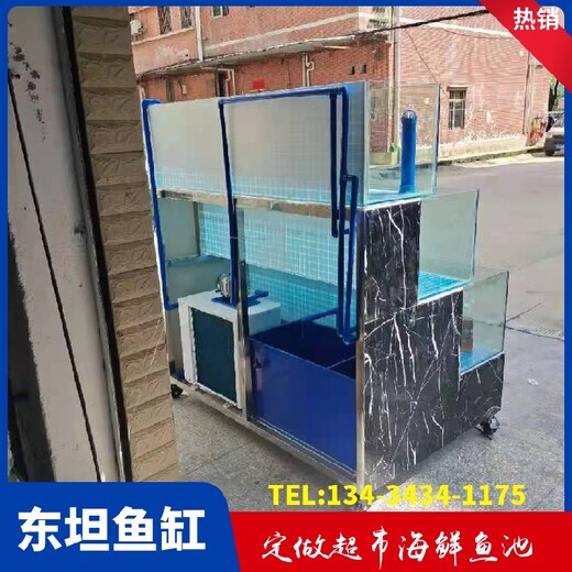 惠城水口玻璃海鲜缸循环水布置图圆形海鲜鱼池