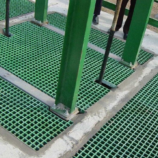 人行走道玻璃钢格栅1.22×3.66米污水处理厂玻璃钢格栅