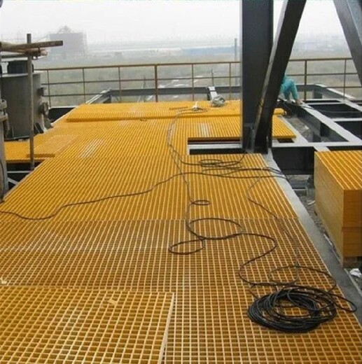 洗车房格栅地网50mm工业地坪玻璃钢格栅徐州