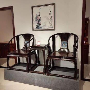 青岛王义红木大红酸枝椅子样式优雅,交趾黄檀桌椅