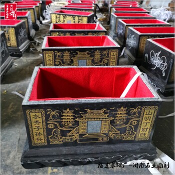 云南骨灰盒石材骨灰盒廠家定制批發(fā)黑色大理石異形