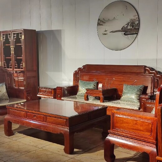 销售缅甸花梨沙发价格实惠中式沙发