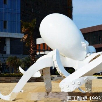 不銹鋼章魚動(dòng)物雕塑