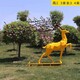 鋼絲鹿雕塑圖
