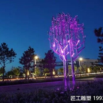 不銹鋼植物樹(shù)雕塑