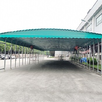 房山工廠移動推拉雨棚,活動伸縮式雨蓬