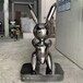 兴安盟旅游区不锈钢兔子雕塑