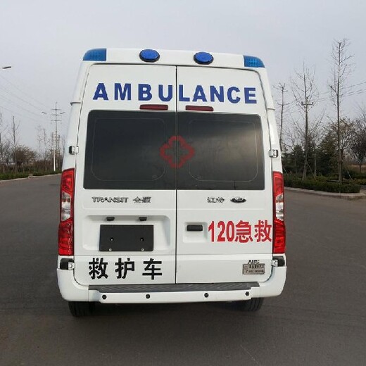 东莞救护车,长途跨省转运患者出院,配备担架床