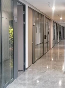 东莞大朗全新办公室双层玻璃百叶隔断厂家铝合金隔断