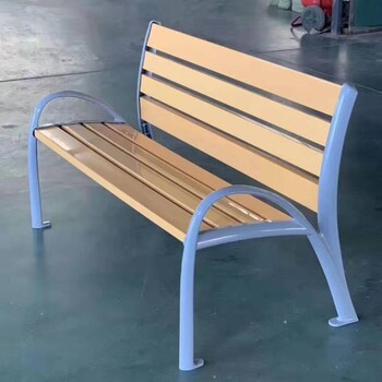 苏州铸铝公园椅户外铝休闲椅加工厂景点塑木材质长条坐凳成品