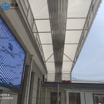 桐城工厂电动雨棚市场报价,通道悬空电动雨棚