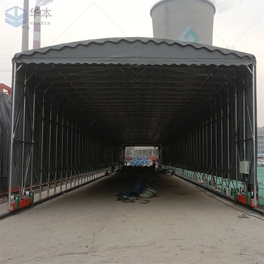 杭州工厂电动雨棚定制,移动伸缩雨棚