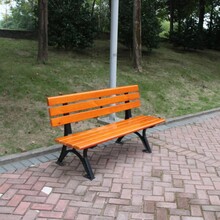双人塑木公园椅定制成品道路休闲长条板凳加工生产图片