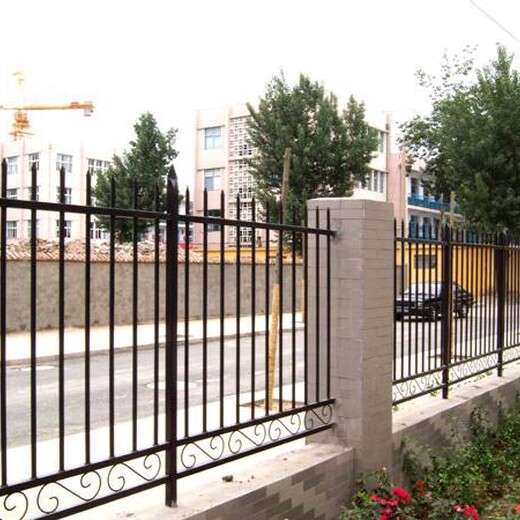 芦台开发区铁艺围墙围栏厂家安装,小区铁艺围墙定制安装
