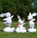 宁波园林不锈钢兔子雕塑